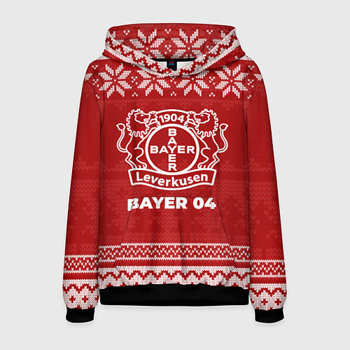 Мужская толстовка Новогодний Bayer 04 / 3D-Черный – фото 1