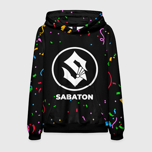 Мужская толстовка Sabaton конфети / 3D-Черный – фото 1