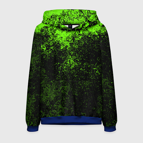 Мужская толстовка Зеленые брызги красок / 3D-Синий – фото 1