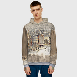Толстовка-худи мужская Город 2100, цвет: 3D-меланж — фото 2