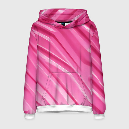 Мужская толстовка Розовый пластик / 3D-Белый – фото 1