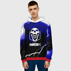 Толстовка-худи мужская Rainbow six storm, цвет: 3D-красный — фото 2