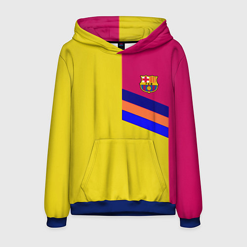 Мужская толстовка Барселона фк клуб геометрия / 3D-Синий – фото 1