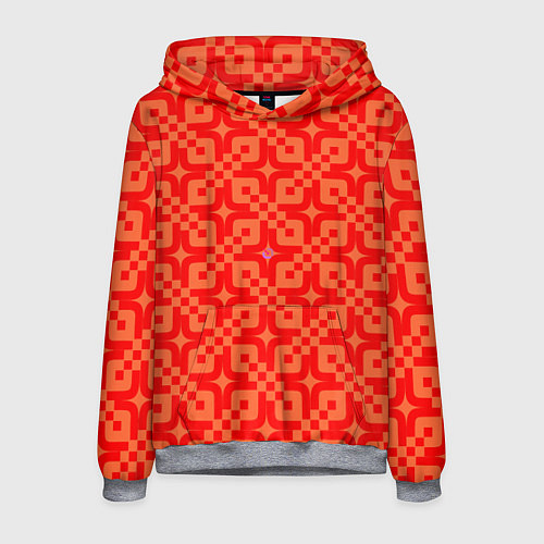 Мужская толстовка Абстрактный оранжевый узор / 3D-Меланж – фото 1