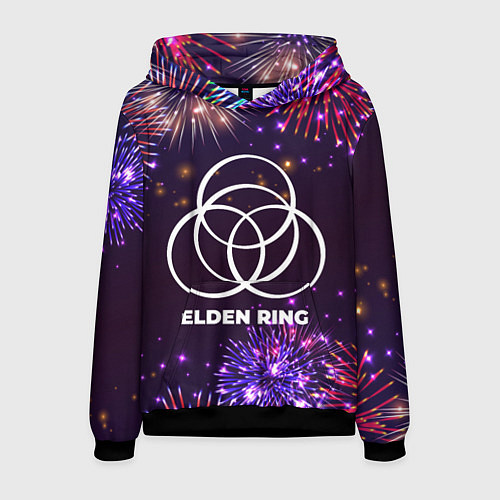 Мужская толстовка Праздничный Elden Ring / 3D-Черный – фото 1