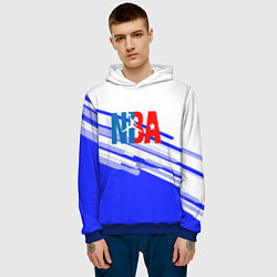 Толстовка-худи мужская NBA geometry steel, цвет: 3D-синий — фото 2