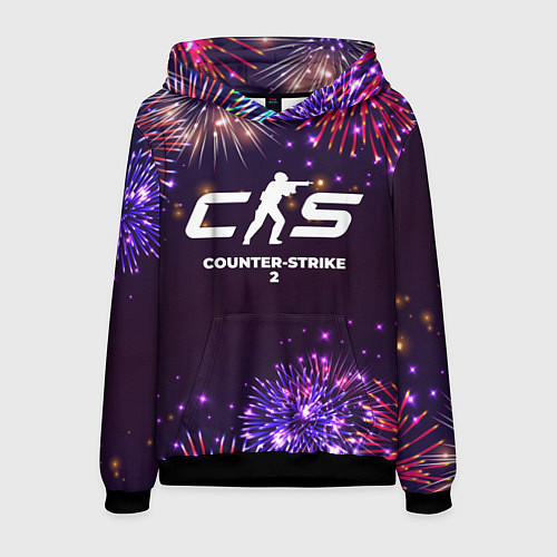 Мужская толстовка Праздничный Counter-Strike 2 / 3D-Черный – фото 1