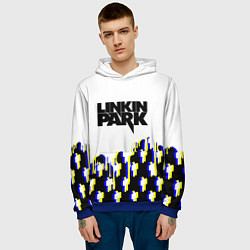 Толстовка-худи мужская Linkin park human, цвет: 3D-синий — фото 2
