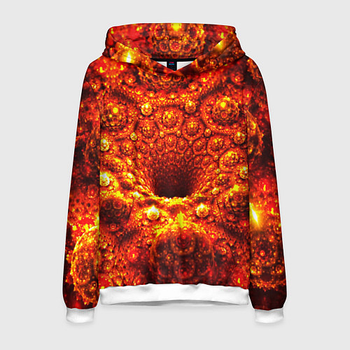 Мужская толстовка Фрактал абстракция / 3D-Белый – фото 1