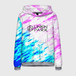 Толстовка-худи мужская Linkin park rock краски, цвет: 3D-меланж