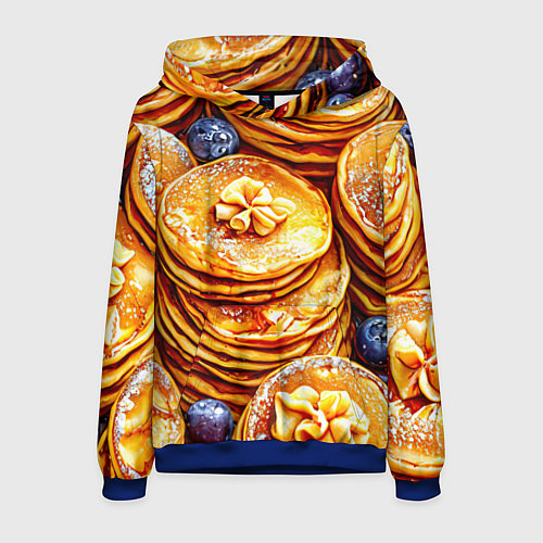 Мужская толстовка Блинчики / 3D-Синий – фото 1