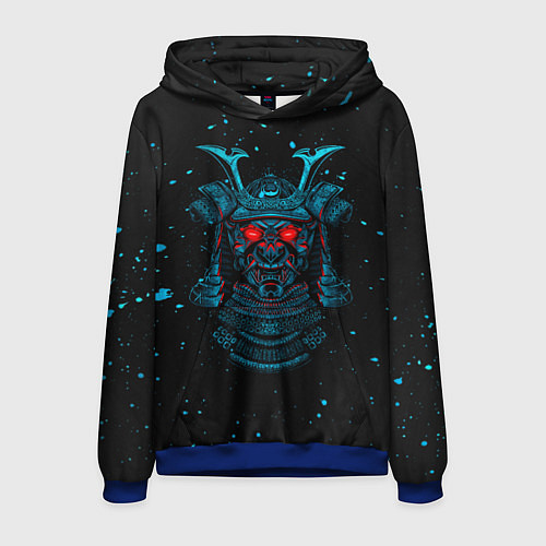 Мужская толстовка Японский самурай маска / 3D-Синий – фото 1