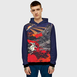 Толстовка-худи мужская Советский Союз - Заря Человечества, цвет: 3D-черный — фото 2