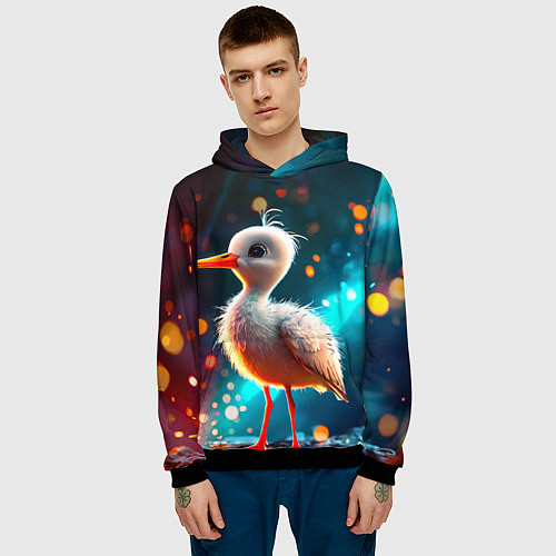 Мужская толстовка Аистенок / 3D-Черный – фото 3