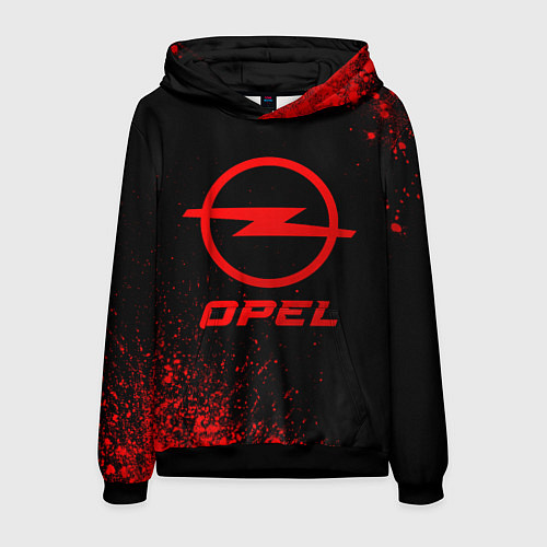 Мужская толстовка Opel - red gradient / 3D-Черный – фото 1