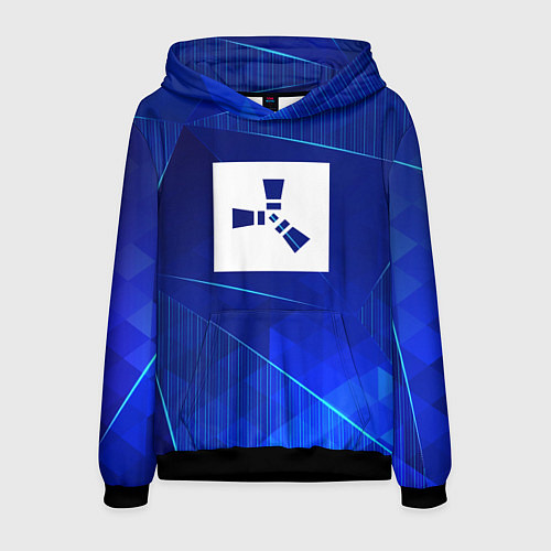 Мужская толстовка Rust blue poly / 3D-Черный – фото 1