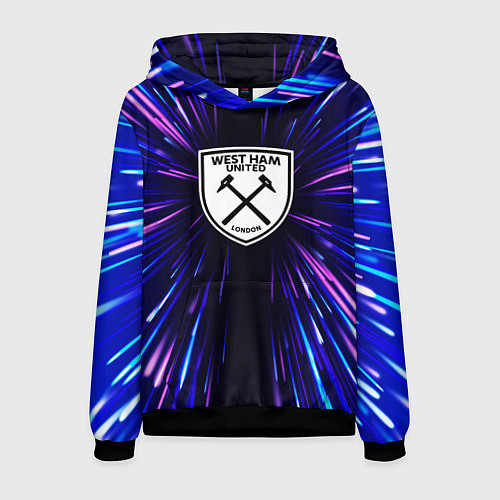 Мужская толстовка West Ham neon energy / 3D-Черный – фото 1