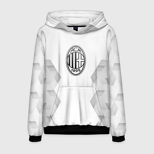 Мужская толстовка AC Milan white poly / 3D-Черный – фото 1