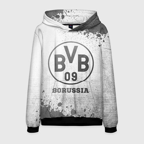 Мужская толстовка Borussia - white gradient / 3D-Черный – фото 1