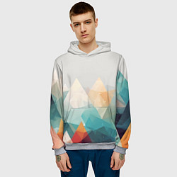 Толстовка-худи мужская Разноцветный горный хребет, цвет: 3D-меланж — фото 2