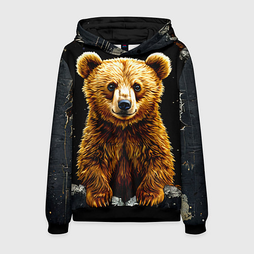 Мужская толстовка Медведь бурый / 3D-Черный – фото 1