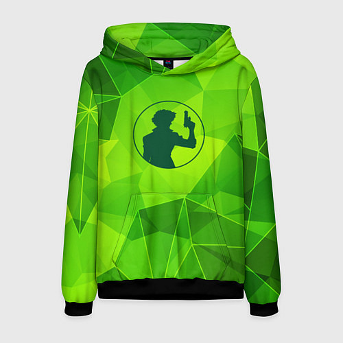Мужская толстовка Cowboy Bebop green poly / 3D-Черный – фото 1