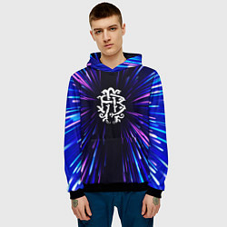 Толстовка-худи мужская Nickelback neon energy, цвет: 3D-черный — фото 2