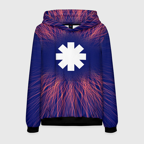 Мужская толстовка Red Hot Chili Peppers red energy / 3D-Черный – фото 1