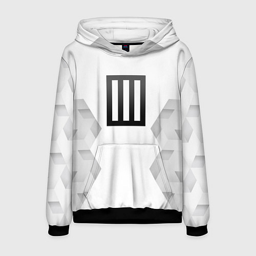 Мужская толстовка Paramore white poly / 3D-Черный – фото 1