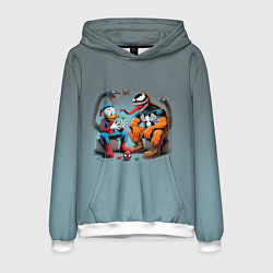 Толстовка-худи мужская Two dudes - Venom and Spider-Duck, цвет: 3D-белый