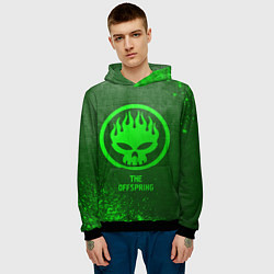 Толстовка-худи мужская The Offspring - green gradient, цвет: 3D-черный — фото 2