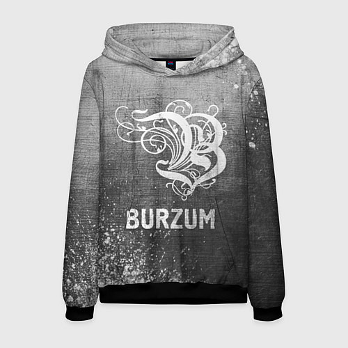 Мужская толстовка Burzum - grey gradient / 3D-Черный – фото 1