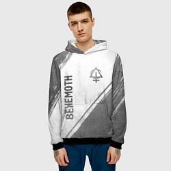 Толстовка-худи мужская Behemoth - white gradient вертикально, цвет: 3D-черный — фото 2