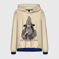 Толстовка-худи мужская Ты не пройдешь Властелин колец, цвет: 3D-синий