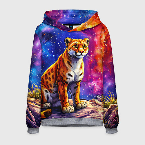 Мужская толстовка Пума и звездное небо / 3D-Меланж – фото 1