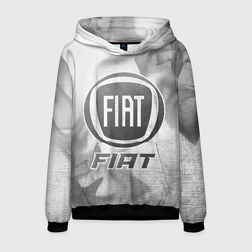 Мужская толстовка Fiat - white gradient / 3D-Черный – фото 1