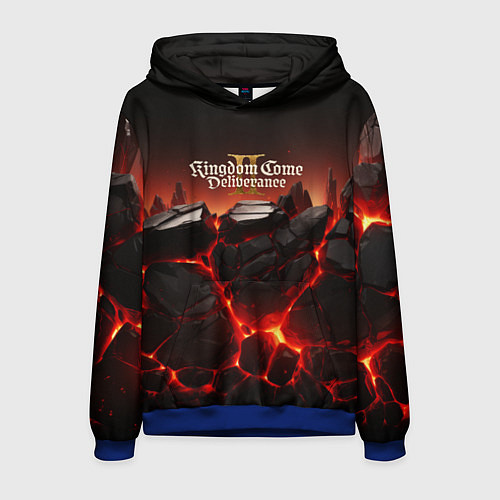 Мужская толстовка Kingdom Come Deliverance 2 черные камни / 3D-Синий – фото 1