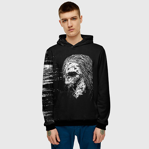 Мужская толстовка Слипкнот кори / 3D-Черный – фото 3