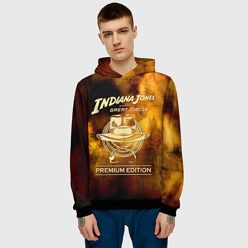 Мужская толстовка Indiana Jones and the Great Circle / 3D-Черный – фото 3