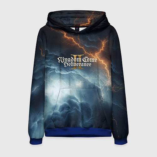 Мужская толстовка Kingdom Come Deliverance 2 молнии в небе / 3D-Синий – фото 1