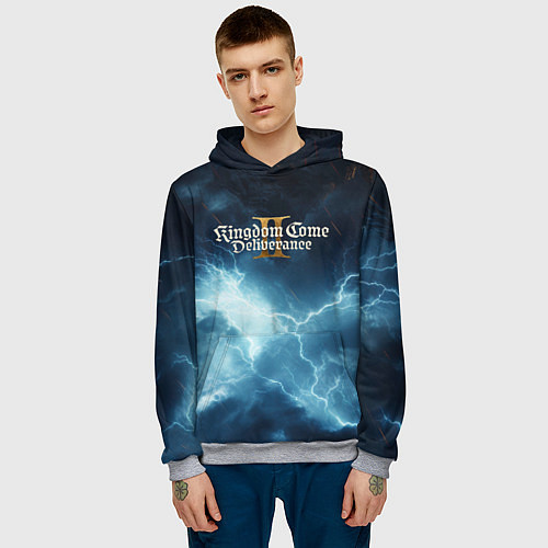 Мужская толстовка Kingdom Come Deliverance 2 logo sky / 3D-Меланж – фото 3