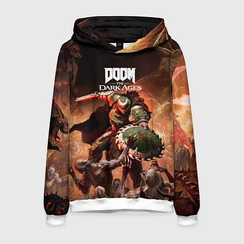 Мужская толстовка Doom slayer Doom the dark ages / 3D-Белый – фото 1