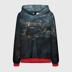 Толстовка-худи мужская Stronghold сrusader крестовый шторм, цвет: 3D-красный