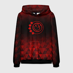 Толстовка-худи мужская Blink 182 red poly, цвет: 3D-черный