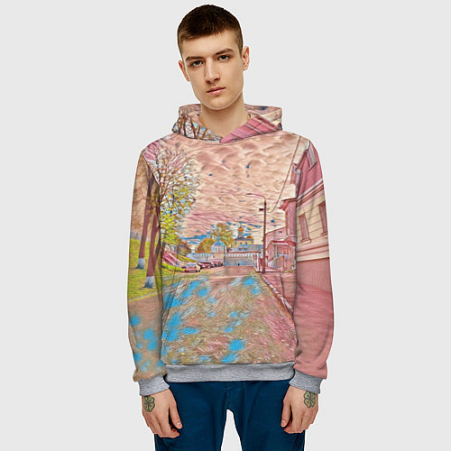 Мужская толстовка Старый город / 3D-Меланж – фото 3