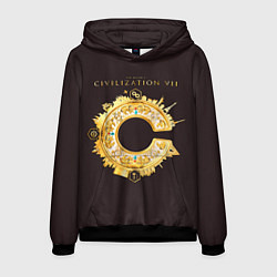 Толстовка-худи мужская Civilization VII, цвет: 3D-черный