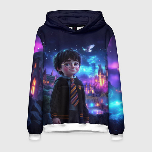 Мужская толстовка Гарри Поттер магическое небо / 3D-Белый – фото 1