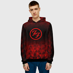 Толстовка-худи мужская Foo Fighters red poly, цвет: 3D-черный — фото 2