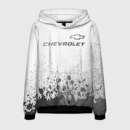 Мужская толстовка Chevrolet - white gradient посередине / 3D-Черный – фото 1