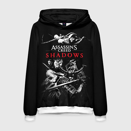 Мужская толстовка Assassins Creed Shadows - samurai / 3D-Белый – фото 1